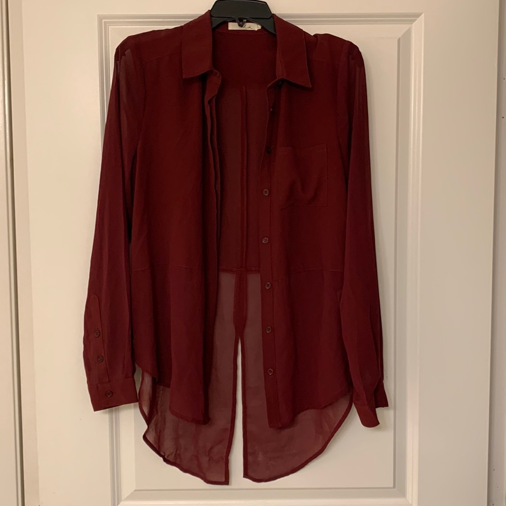 Brand new long sleeve sheer top